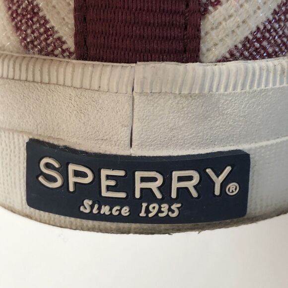 SPERRY Women’s Crest Vibe Slip On Shoes Red/White Stripes Size 11 - Picture 5 of 11